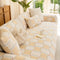 Color-Block Plaid Chenille Anti-Scratch Non-Slip Couch Cover