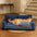 Deluxe Silk Velvet Removable Bolster Orthopedic Dog Bed With Pillow - RegalRest