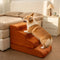 Plush Velvet 2-in-1 Foam Dog Stairs & Pet Mat for Bed