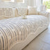 Modern Textured Striped Chenille Non-Slip Couch Cover