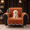 Waterproof Plush Velvet Contrast Wavy Edge Couch Cover