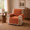 Waterproof Plush Velvet Contrast Wavy Edge Couch Cover