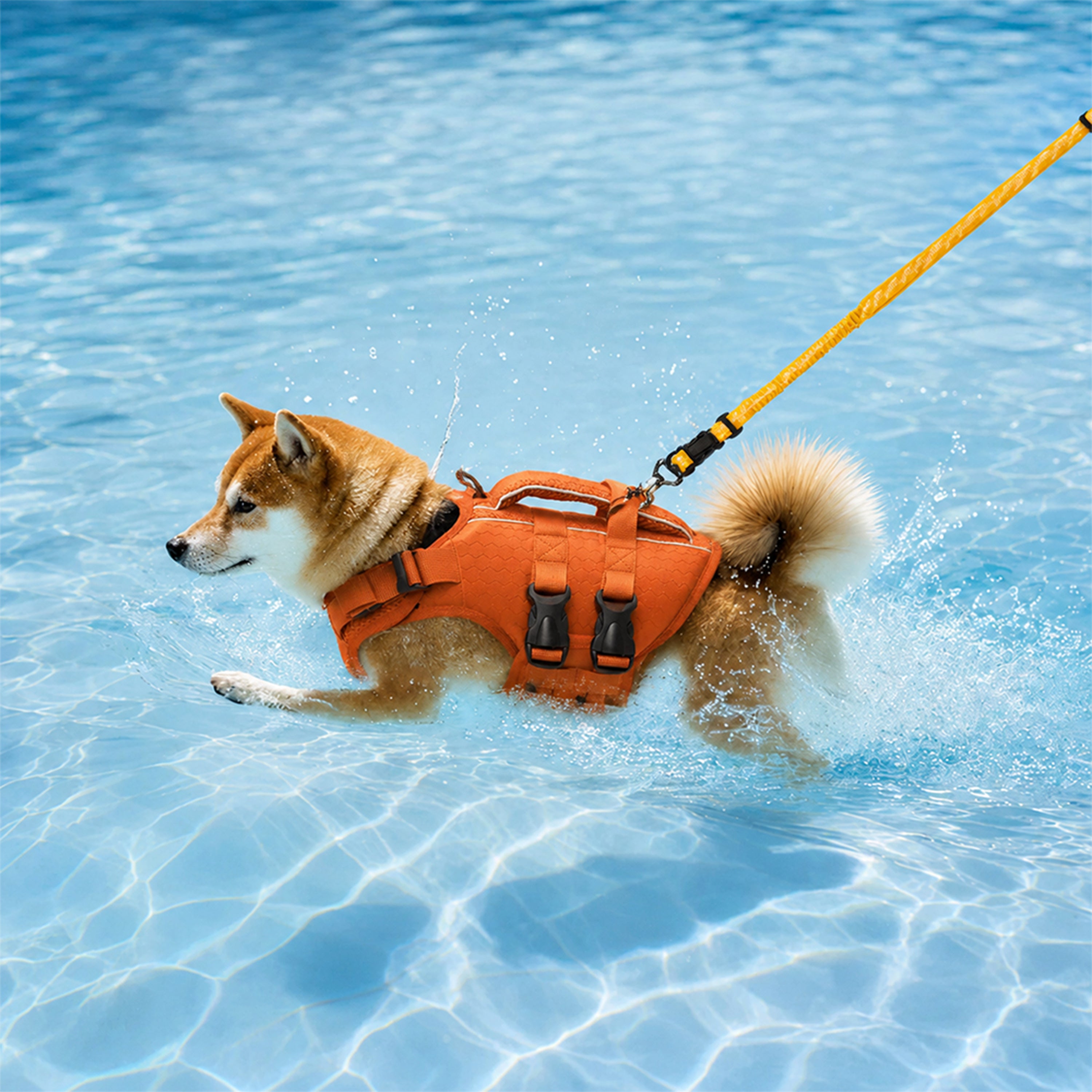 Adjustable Dog Life Jacket with Reflective Strips for Medium and