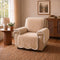 Waterproof Plush Velvet Contrast Wavy Edge Couch Cover
