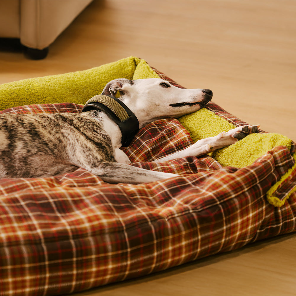 Large Washable Vintage Tartan Folding Blanket Dog Beds Avocuddle FUNNYFUZZY