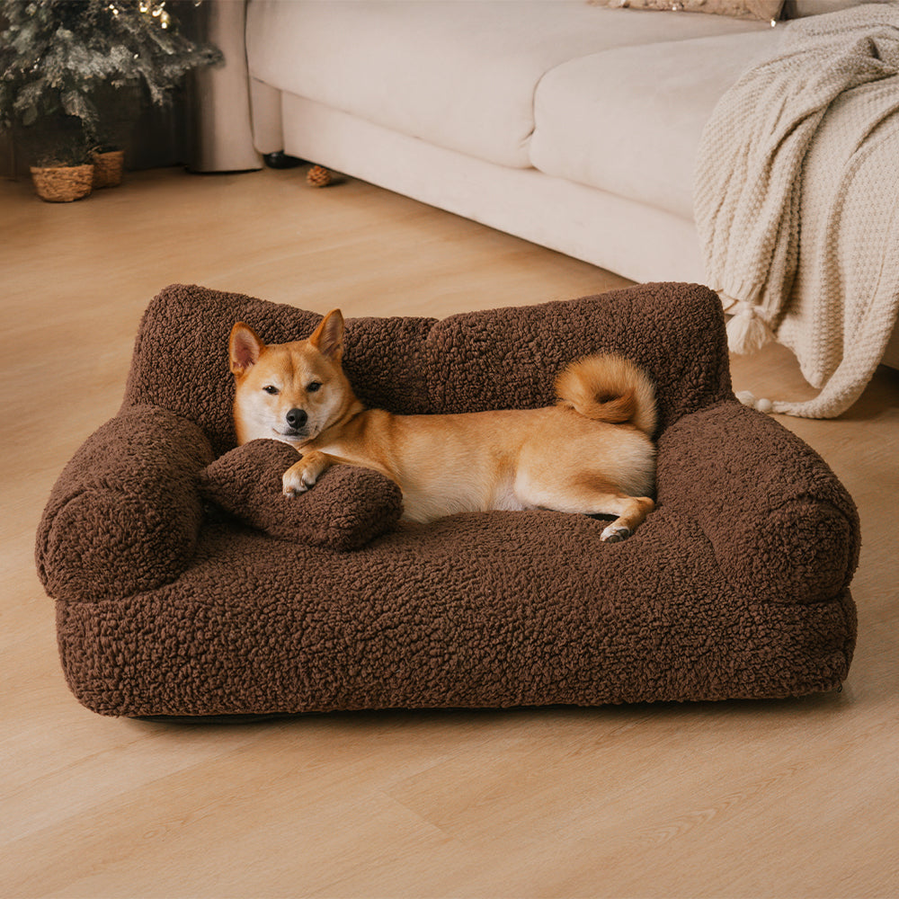 Large Soft Plush Washable Pet Bed Dog Sofa Bed FunnyFuzzy