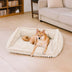 Plush Warmth Removable Orthopedic Wedge Bolster Dog Sofa Bed - CozySlope