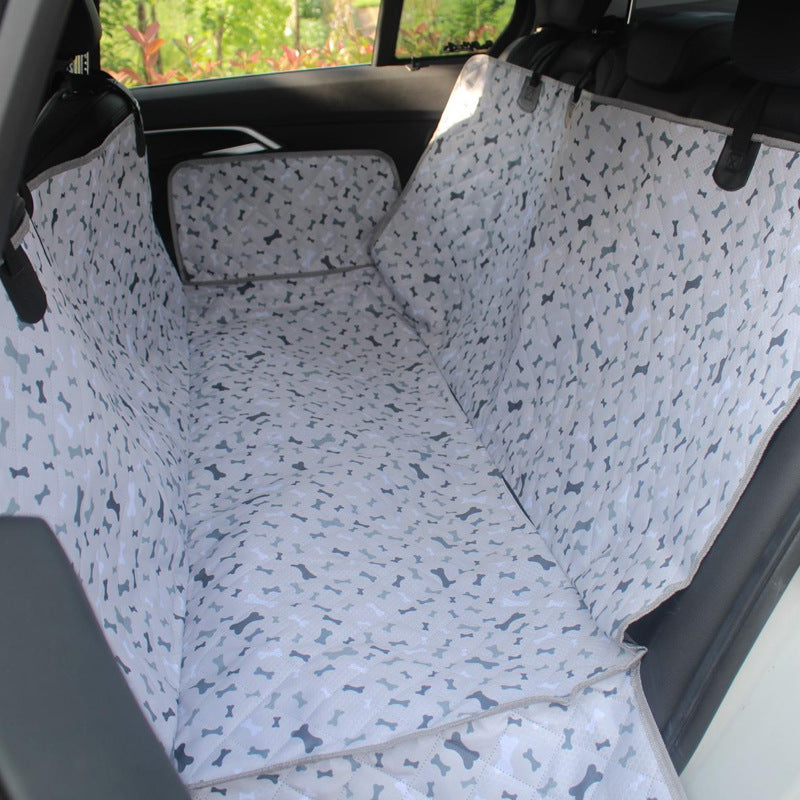 Couverture de siège de voiture de chien de taille double de tissu d'Oxford de modèle d'os