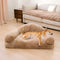 Cama de sofá de perro ortopédico de esponja y esponja de lujoso - Fluffyhaven Fluffyhaven