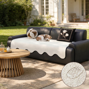 Water-repellent Teddy Fleece Non-Slip Straight Outdoor Couch Cover