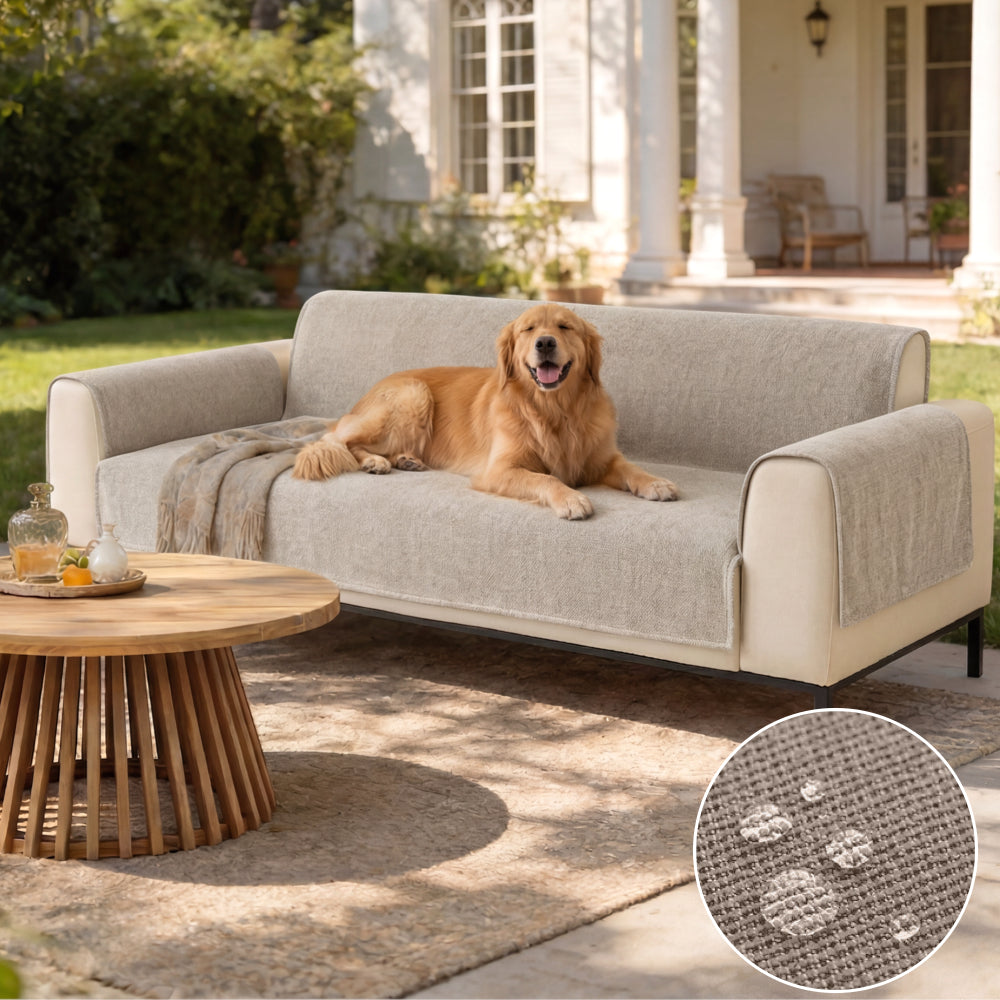 One-Piece Chenille Scratch-Resistant Durable Water-Repellent Non-Slip Outdoor Couch Cover