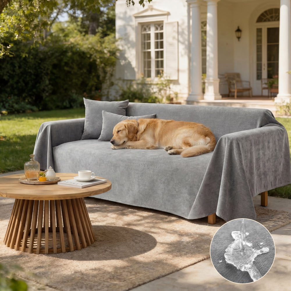 Soft and Waterproof Scratch-Resistant Non-Linting Throw Couch