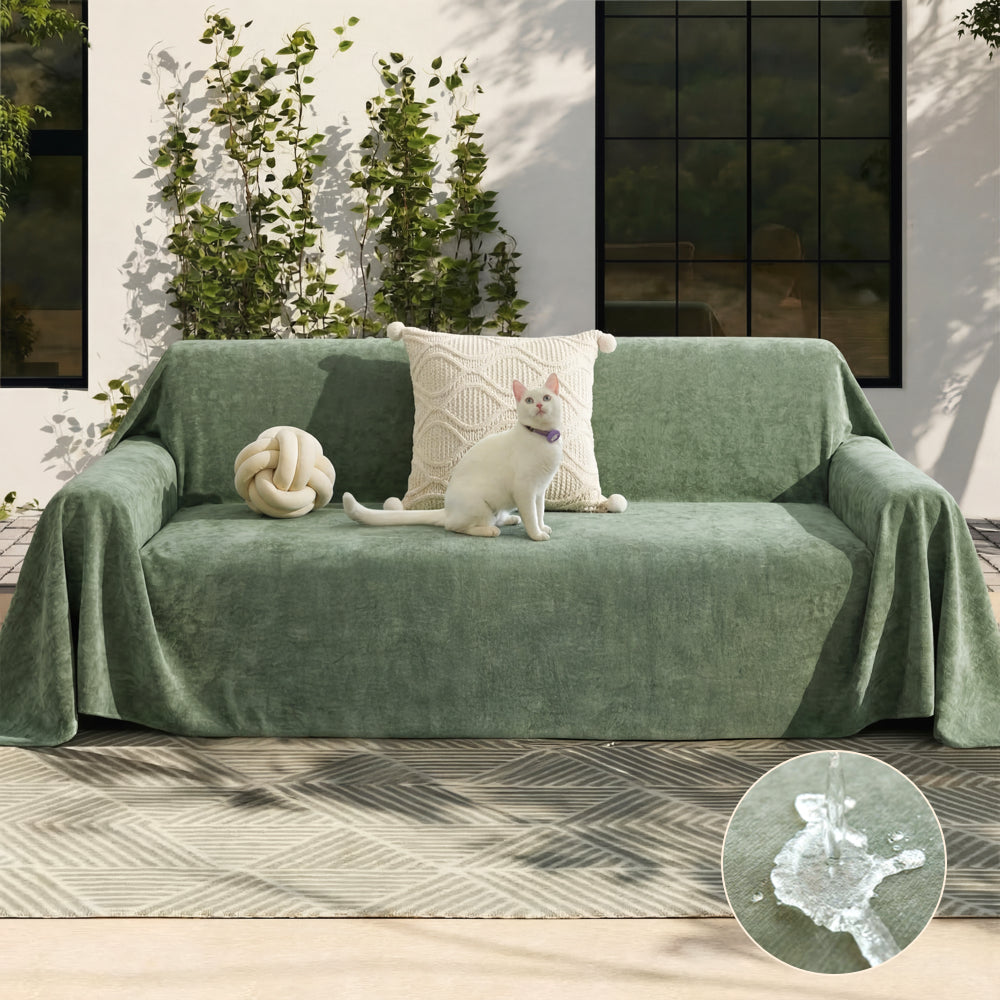 Soft and Waterproof Scratch-Resistant Non-Linting Throw Couch