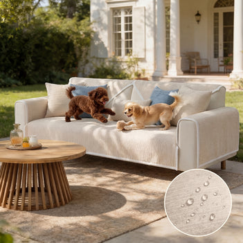 Waterproof Antimicrobial Simple Chenille Fabric Anti-scratch Outdoor Couch Cover