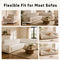 Furry Striped Sofa Protection Non-Slip Plush Recliner Couch Cover Sectional Couch Cover - Solid