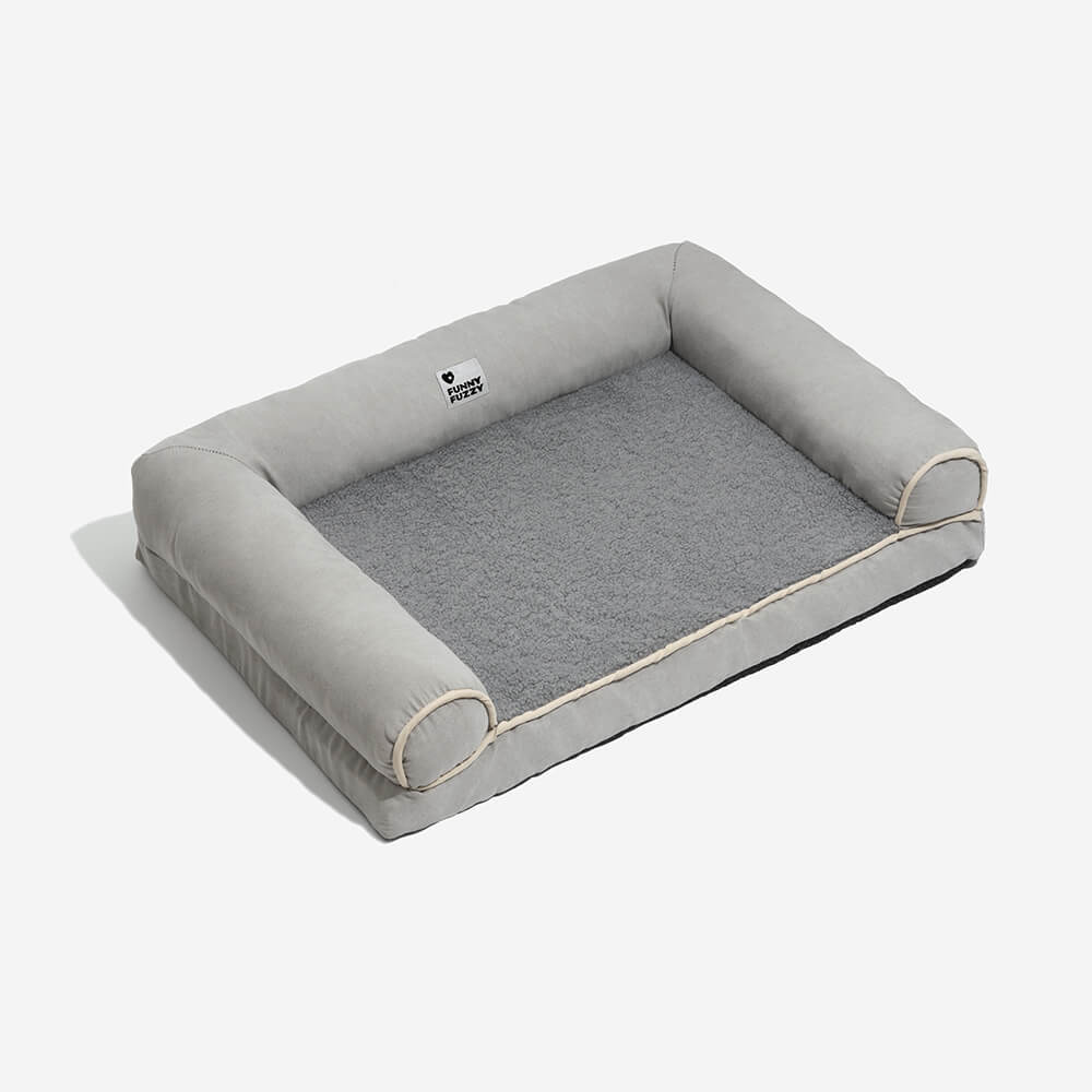 Grey orthopedic dog bed hotsell