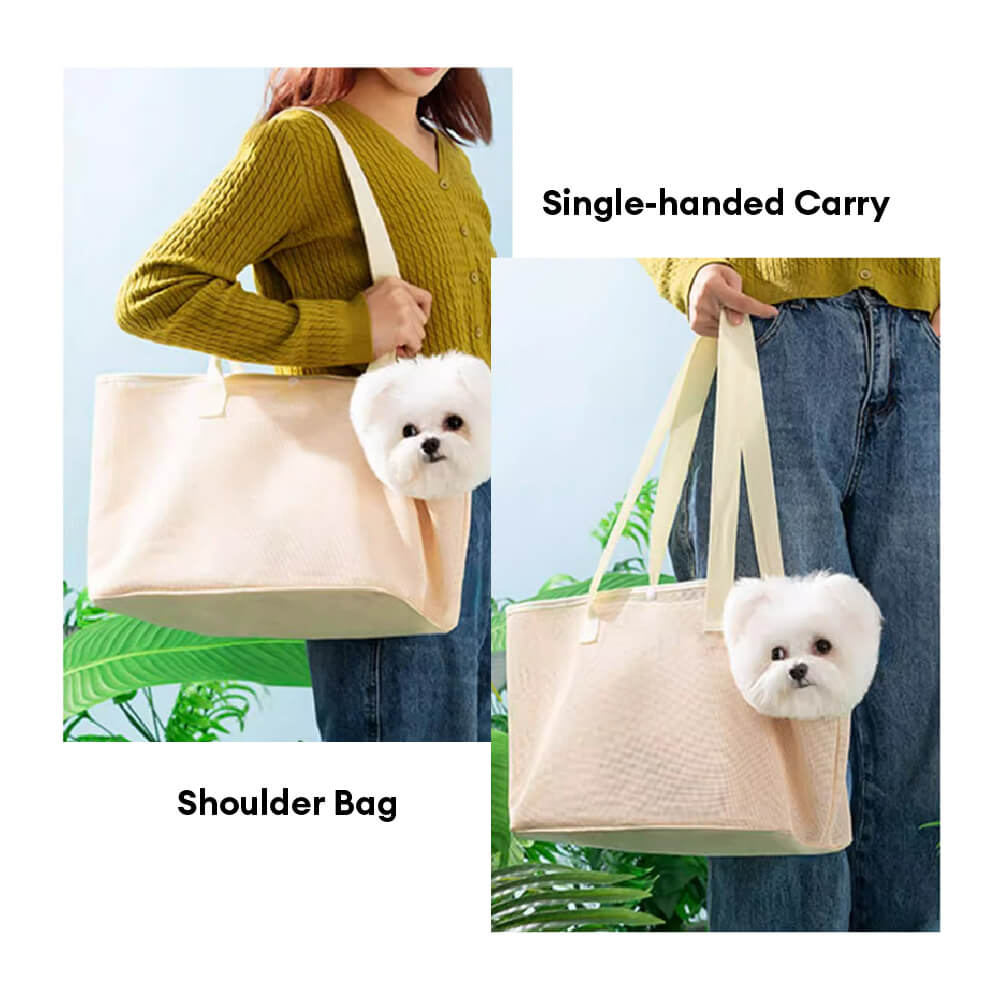 Lightweight Mesh Pet Carrier Bag for Small Dogs & Cats
