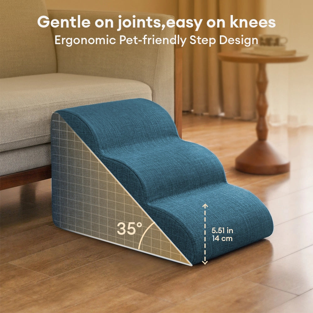 Faux Linen Anti-Scratch Joint Protection Dog Stairs