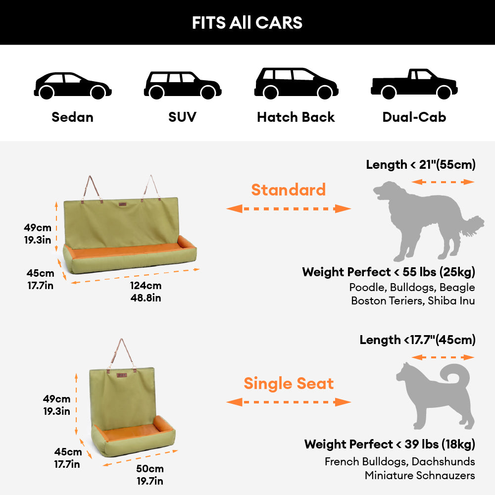 Waterproof Anti-Slip Large Dog Car Seat Cover-Urban Voyager