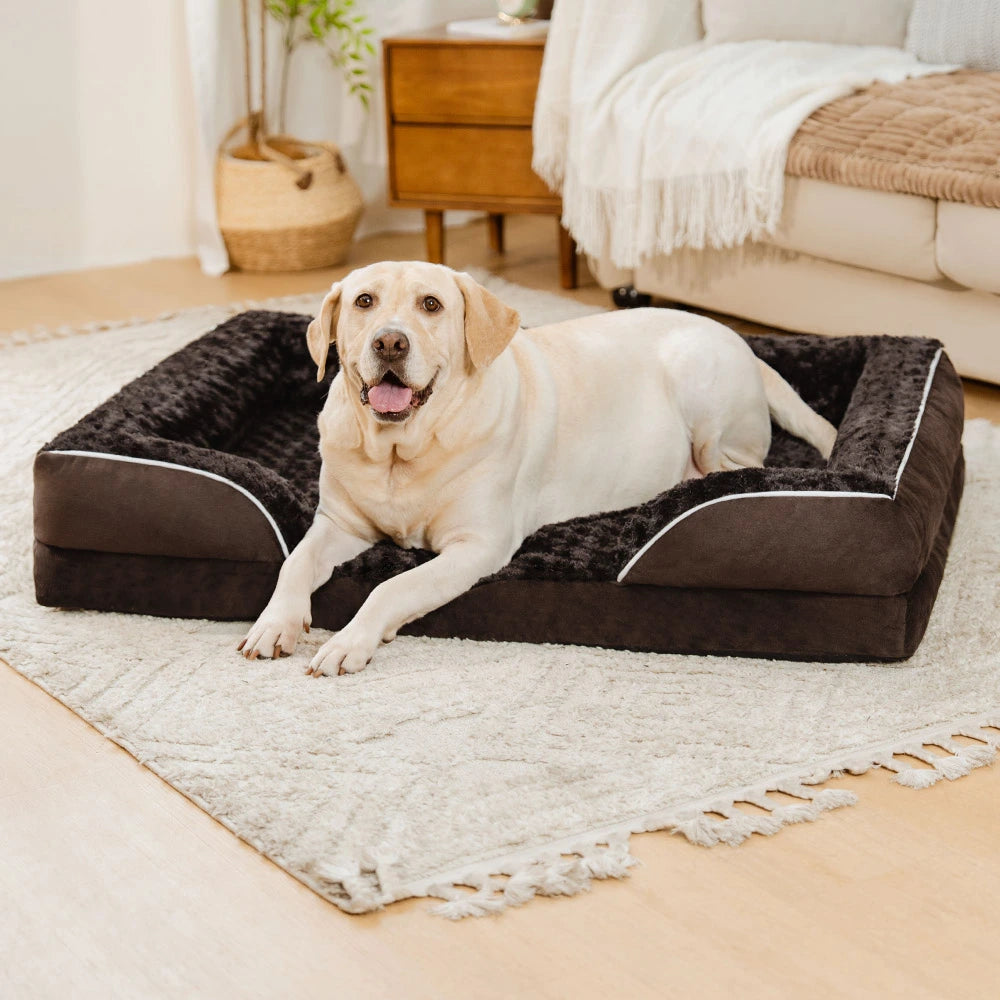 Cama de perros ortopédica de soporte envolvente impermeable desmontable