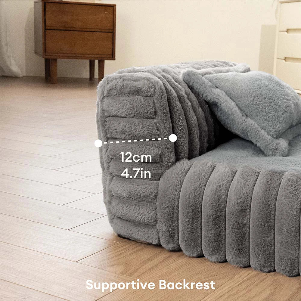 Mini Plush Home-Style Backrest Orthopedic Bed for Small Dogs - TinyNest