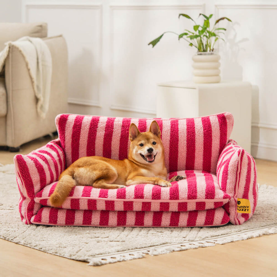 Color Shock Lamb Wool Pet Sofa Bed Cozy Sofa for Dogs & Cats FunnyFuzzy
