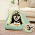Multifunctional Semi-Enclosed Cave Dog Bed Warming Pet Bed