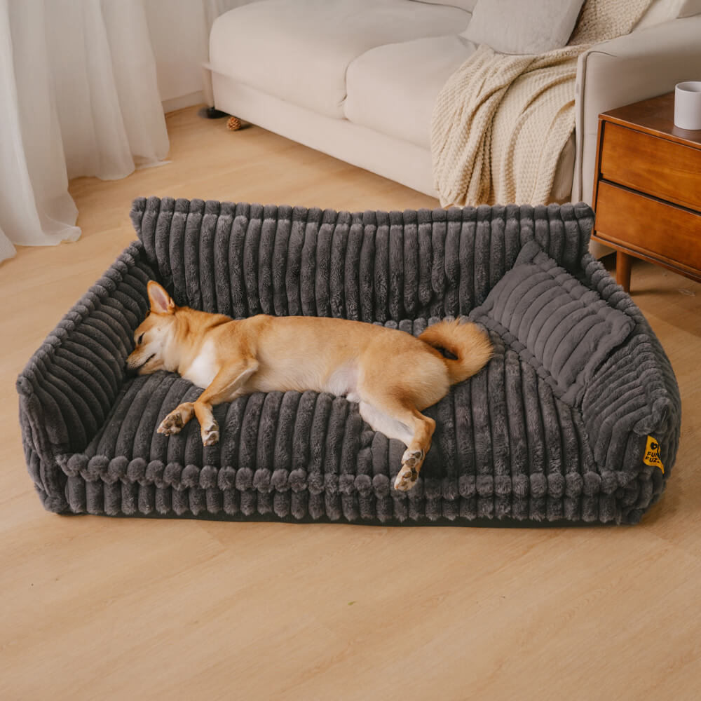 Großes waschbares, flauschiges, orthopädisches, weiches Hundekissen, Hundesofa, Snoozy Dream