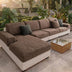 Modern Leaf Jacquard Water-Repellent Anti-Scratch Stretch Full Wrap Outdoor Couch Cover