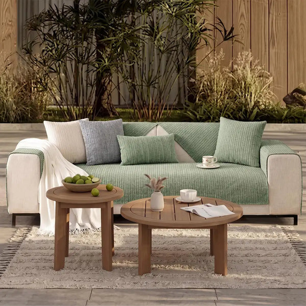 Simple Solid Color Chenille Scratch-resistant Protective Outdoor Couch Cover