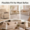 Plush Pet-Friendly Non-Slip One-Piece Sectional Couch Cover Recliner Couch Cover - Strips