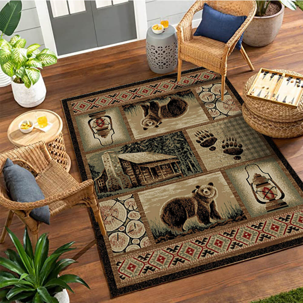 American Western style jungle animal living room sofa Rug