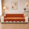Waterproof Plush Velvet Contrast Wavy Edge Couch Cover