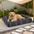 SnugNest Textured Stripe Orthopedic Outdoor Dog Bed