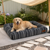 SnugNest Textured Stripe Orthopedic Outdoor Dog Bed