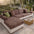 Honeycomb Pattern Water-resistant Stretch Full-Cover Magic Outdoor Couch Cover