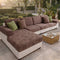 Honeycomb Pattern Water-resistant Stretch Full-Cover Magic Outdoor Couch Cover