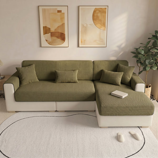 One-Piece Chenille Scratch-Resistant Durable Water-Repellent Non-Slip Sectional Couch Cover
