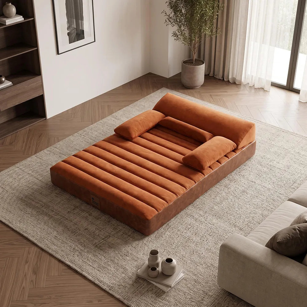 Large Waterproof Orthopedic Bolster Dog Sofa Bed - LuxeNest
