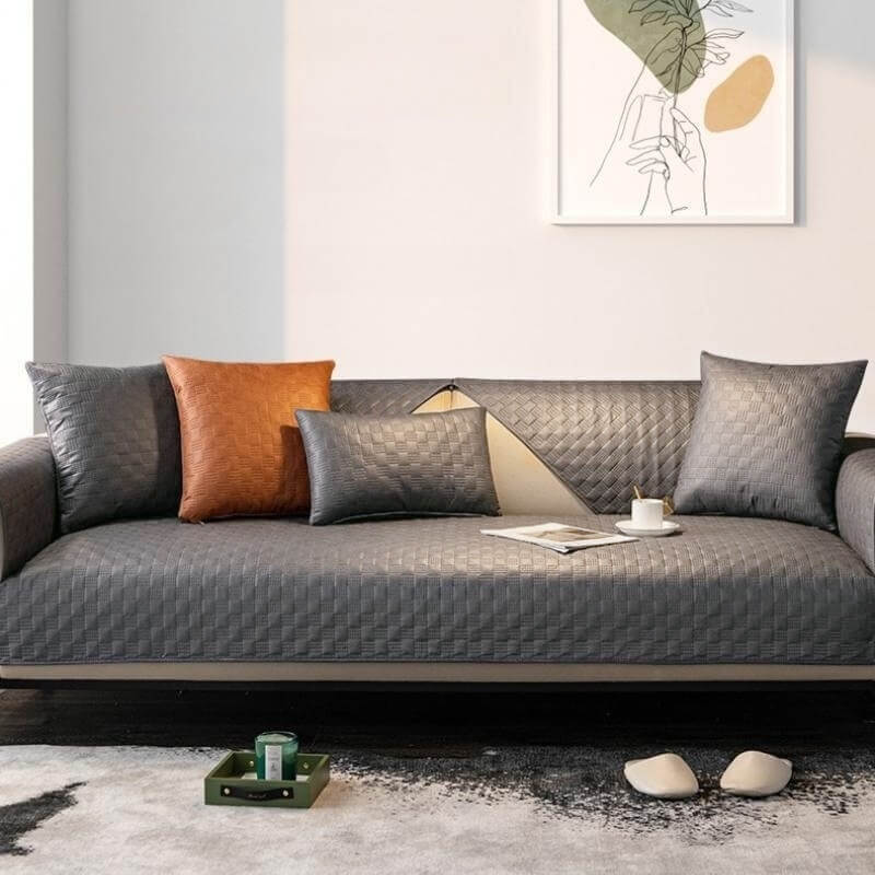 Wasserdichter Sofabezug aus Ledergewebe, Möbelschutz, Couchbezug
