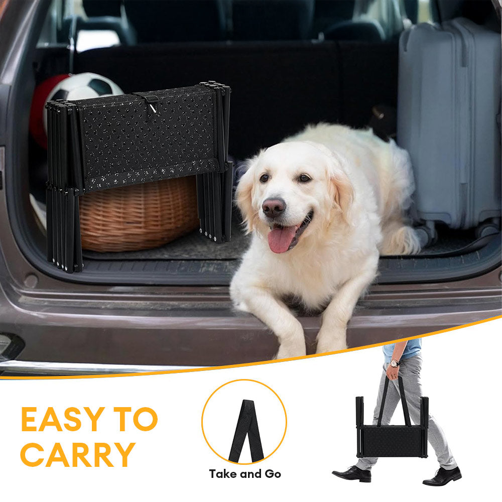 Travel Portable Foldable 4-Steps Non-Slip Dog Car Stairs