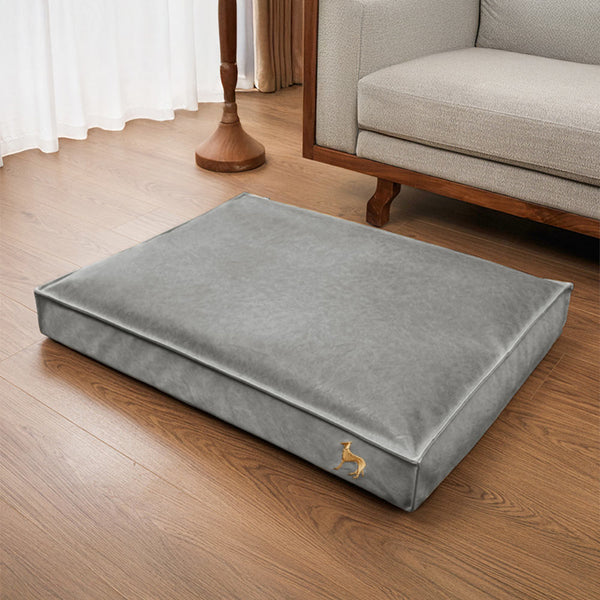 Durable and Easy-Clean Waterproof Leather Dog Bed