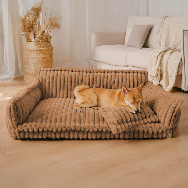 Gran almohada de perros suaves y esponjosas lavables con almohada de perro suave para perros sofá sofa-snozy sueño