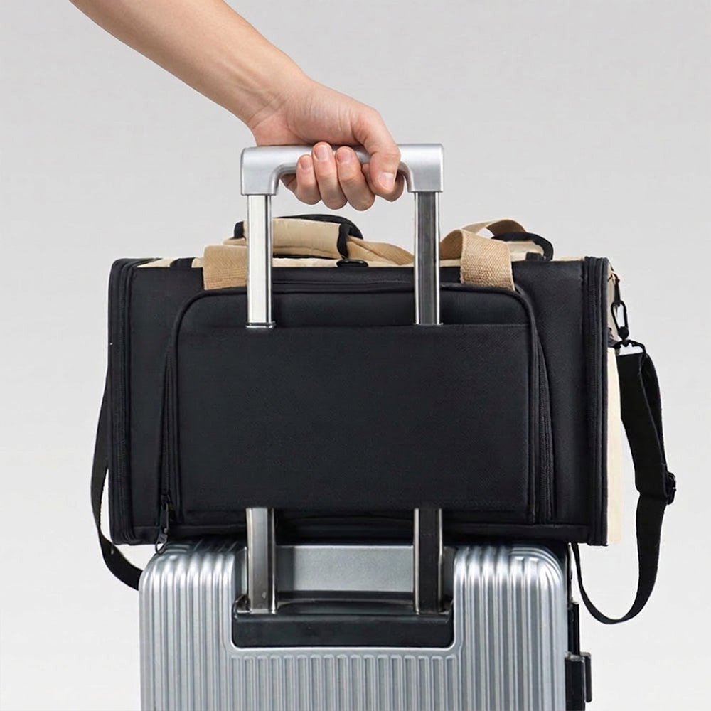 Outdoor Portable Airline Approved Breathable Large-Capacity Expandable Cat Carrier Bag - Travel Nest