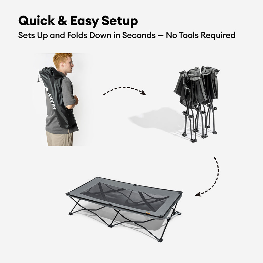 Foldable Elevated Dog Bed-Urban Roaming-FUNNYFUZZY