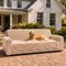 Waterproof Plush Velvet Contrast Wavy Edge Couch Cover