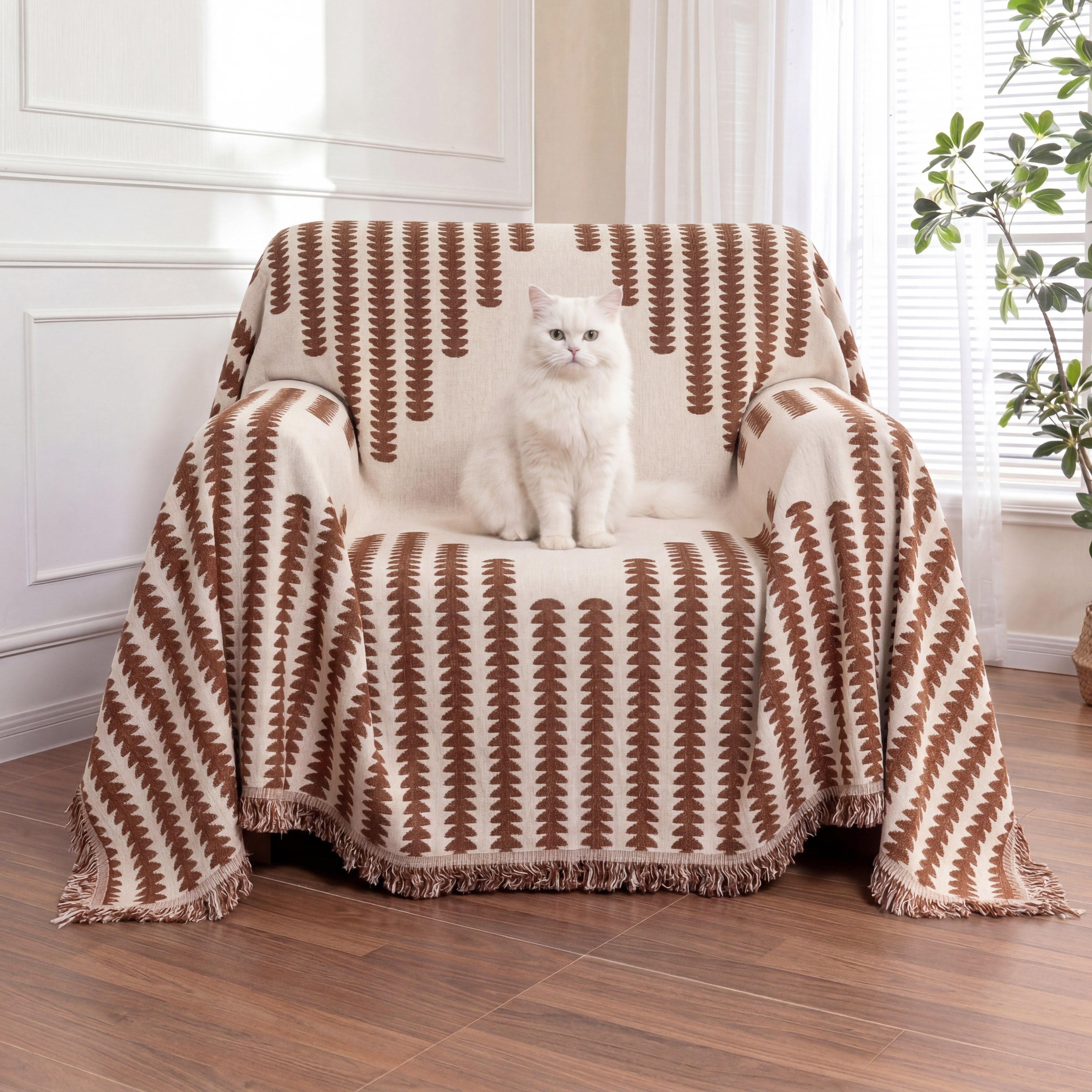 Housse de canapé en tissu Chenille toutes saisons, Double face, anti-rayures, décoration de la maison