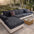 Honeycomb Pattern Water-resistant Stretch Full-Cover Magic Outdoor Couch Cover