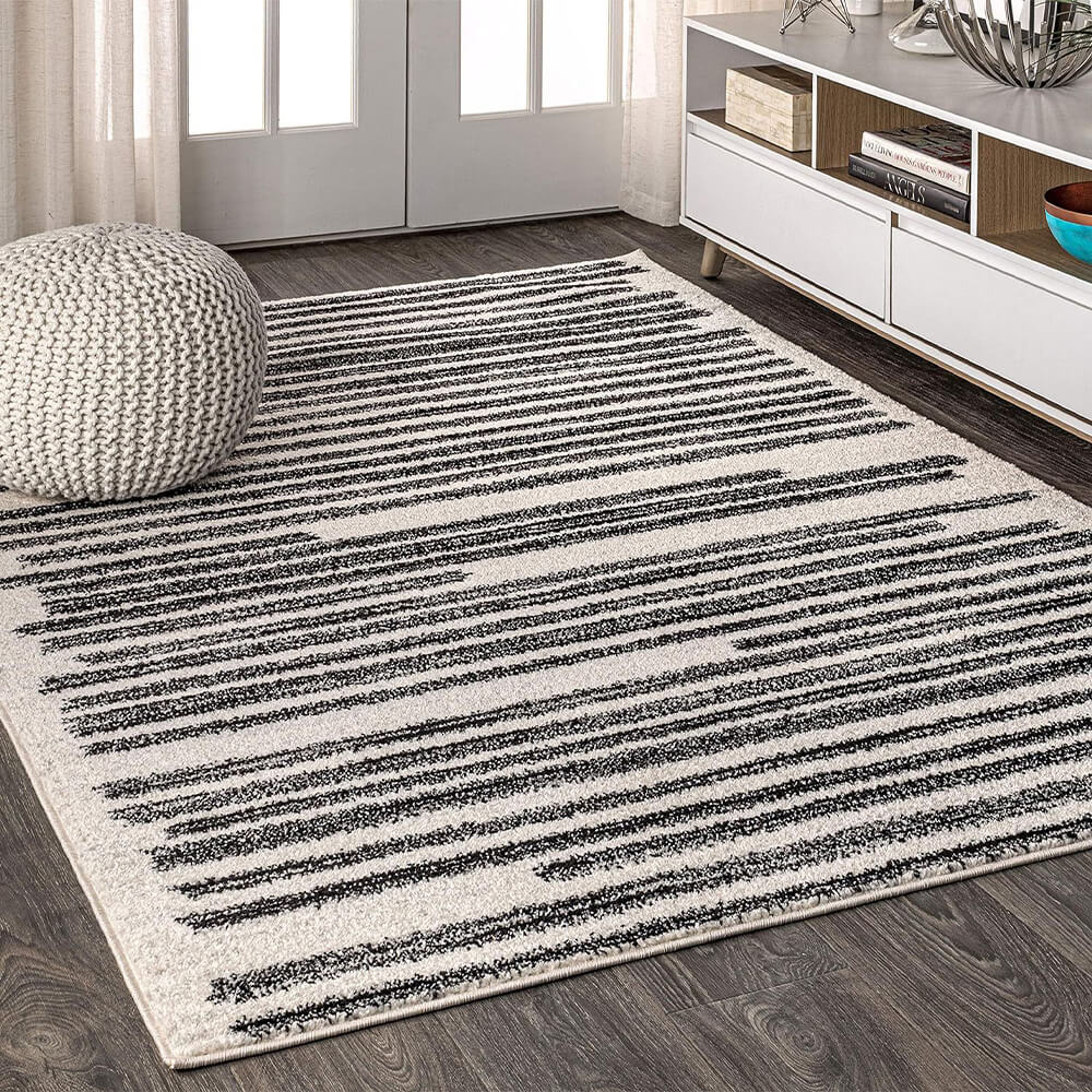 Line Texture Simple Modern Style Faux Cashmere Household Carpet