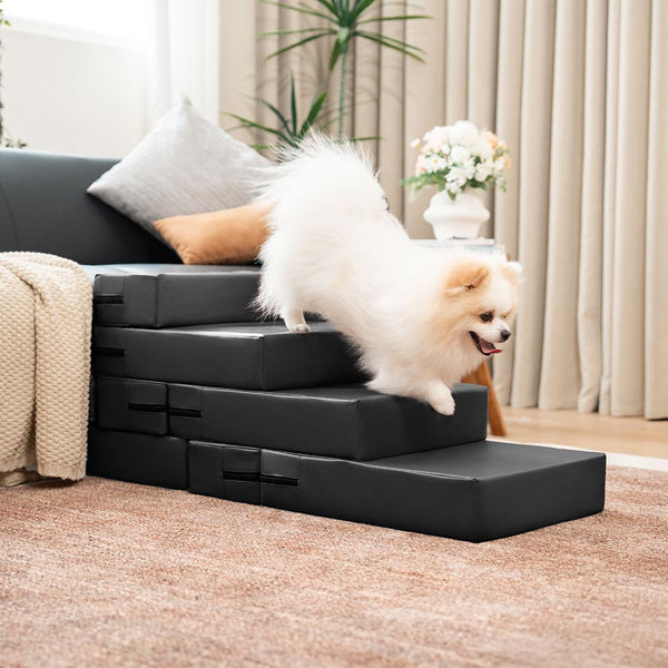 Escaleras de mascotas de nivel múltiple de cuero de PU lavable por el agua